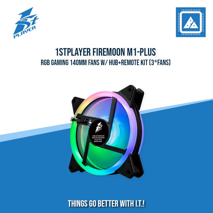 1STPLAYER FIREMOON M1-PLUS RGB GAMING 140MM FANS W/ HUB+REMOTE KIT (3*FANS) 1STPLAYER FIREMOON M1-PLUS RGB GAMING 140MM FANS W/ HUB+REMOTE KIT (3*FANS)